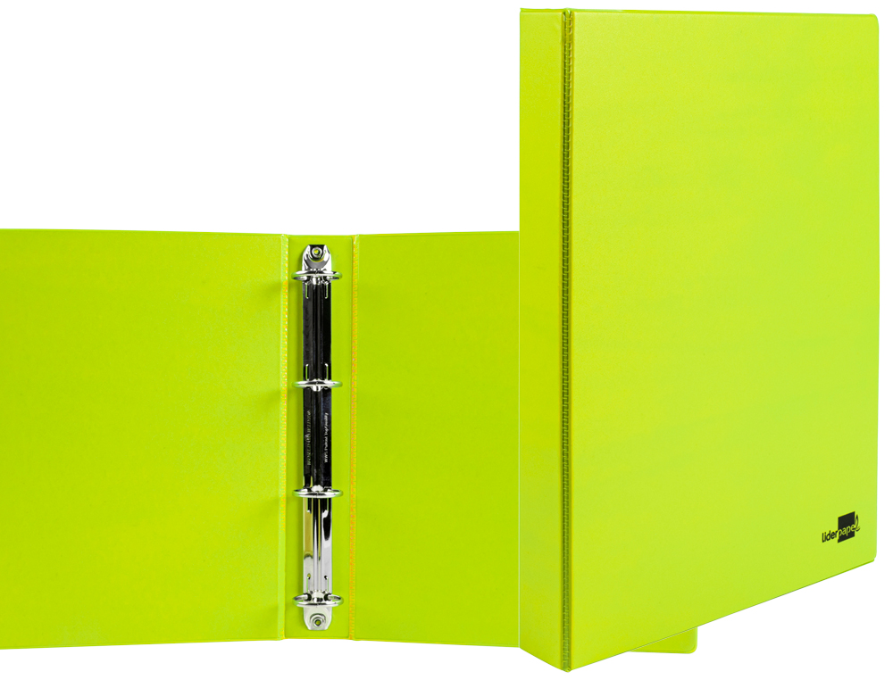 PASTA LIDERPAPEL CARTAO FORRADO PVC DIN A4 4 ANEIS 25 MM MISTOS VERDE