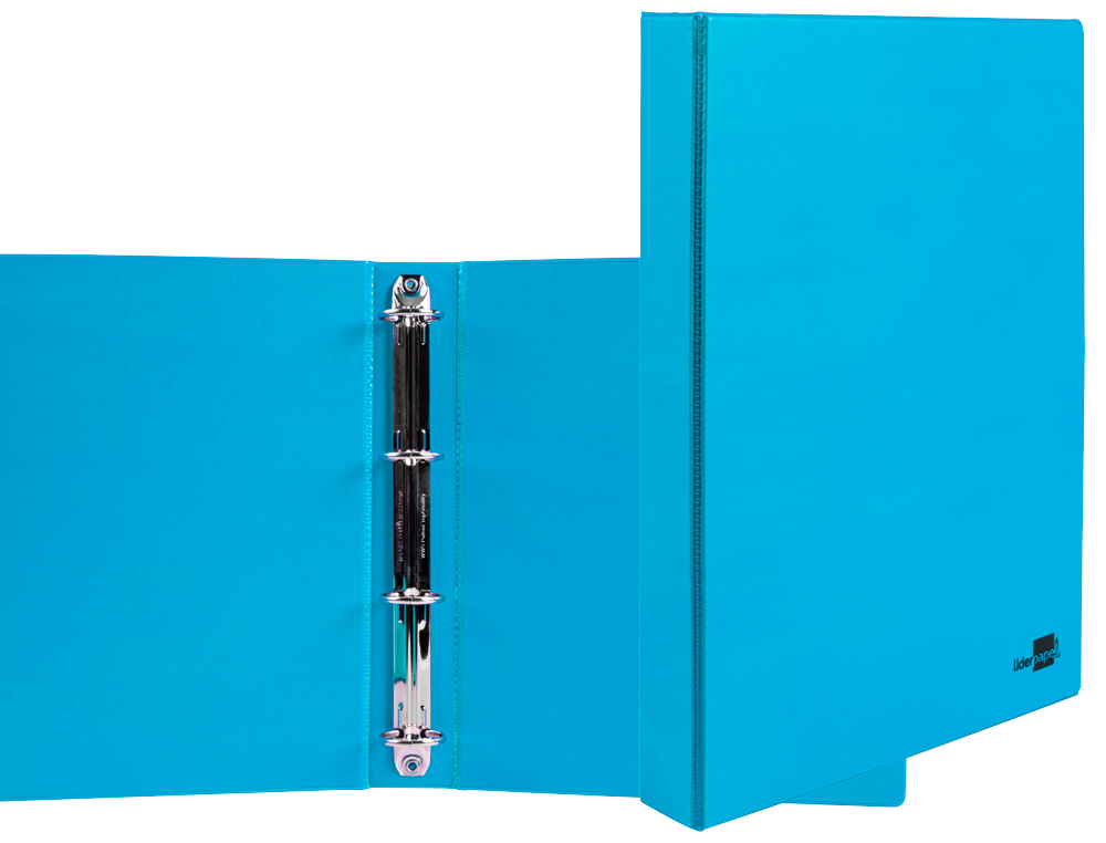 PASTA LIDERPAPEL CARTAO FORRADO PVC DIN A4 4 ANEIS 25 MM MISTOS AZUL