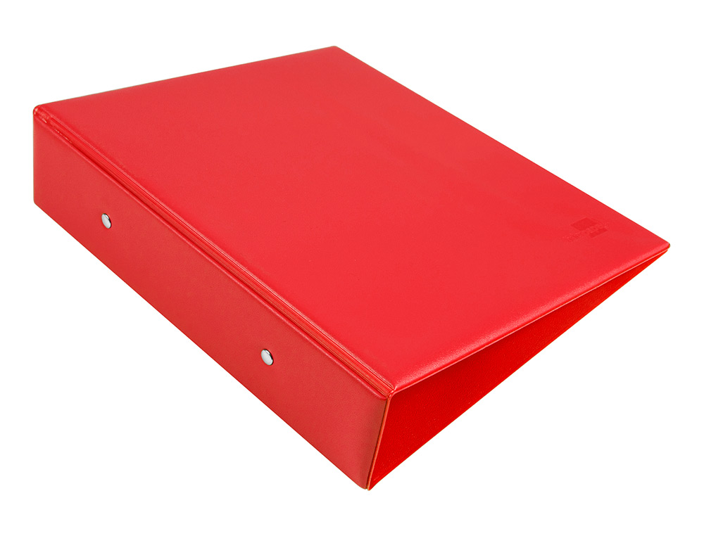 PASTA LIDERPAPEL CARTAO FORRADO PVC DIN A5 2 ANEIS 40 MM REDONDOS VERMELHO