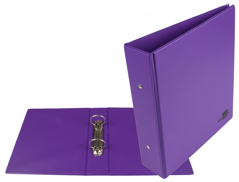 PASTA LIDERPAPEL CARTAO FORRADO PVC DIN A5 2 ANEIS 40 MM REDONDOS VIOLETA