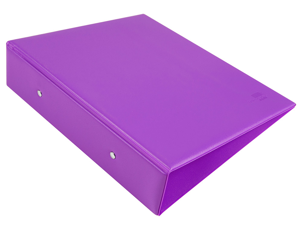PASTA LIDERPAPEL CARTAO FORRADO PVC DIN A5 2 ANEIS 40 MM REDONDOS VIOLETA