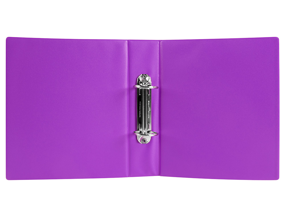 PASTA LIDERPAPEL CARTAO FORRADO PVC DIN A5 2 ANEIS 40 MM REDONDOS VIOLETA
