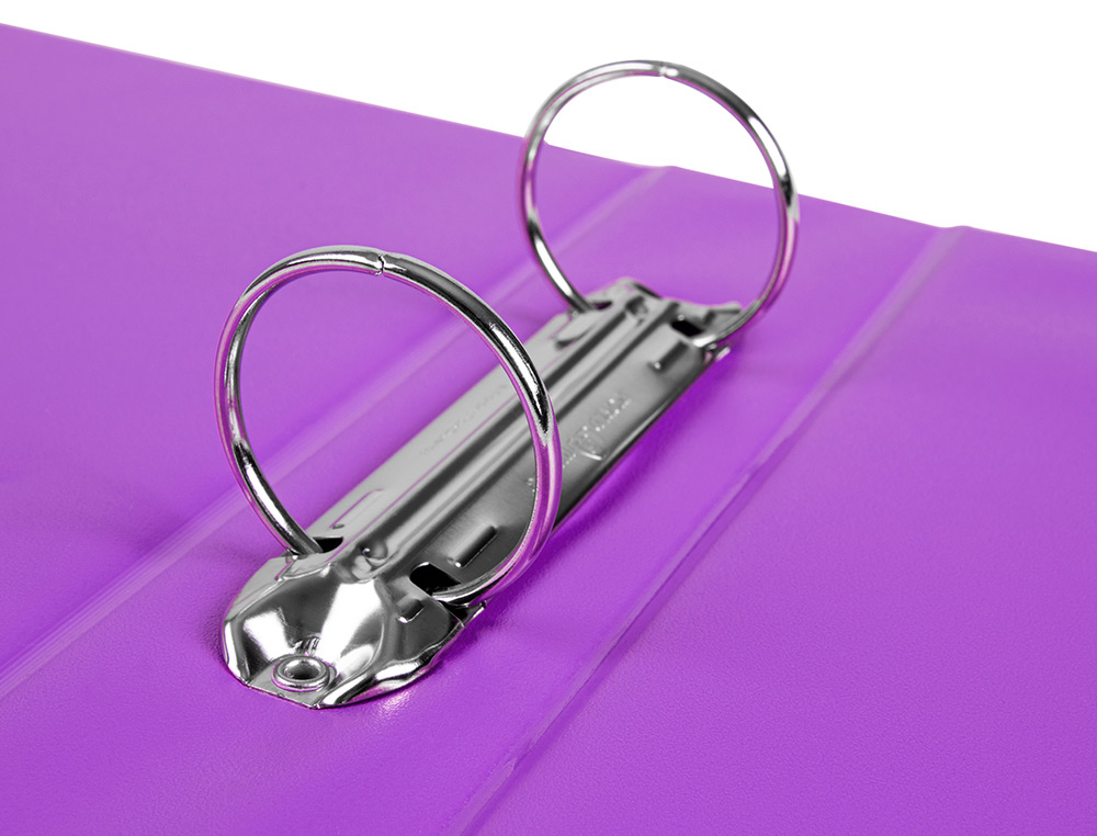 PASTA LIDERPAPEL CARTAO FORRADO PVC DIN A5 2 ANEIS 40 MM REDONDOS VIOLETA