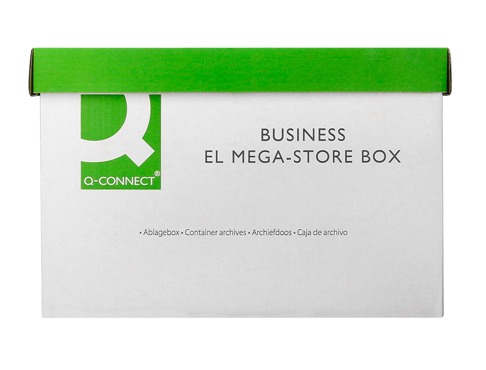 CAIXA PARA ARQUIVO MORTO Q-CONNECT CARTAO ENRUGADO MONTAGEM AUTOMATICA MEDIDAS INTERIORES 383 X 430 X 295 MM