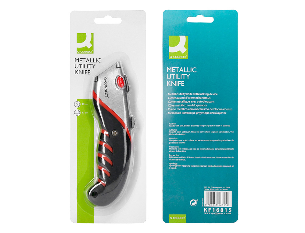 X-ATO Q-CONNECT LARGO METALICO LAMINA DE ACO 18 MM DE LARGURA COMPRIMENTO 170 MM BLISTER DE 1 UNIDADE