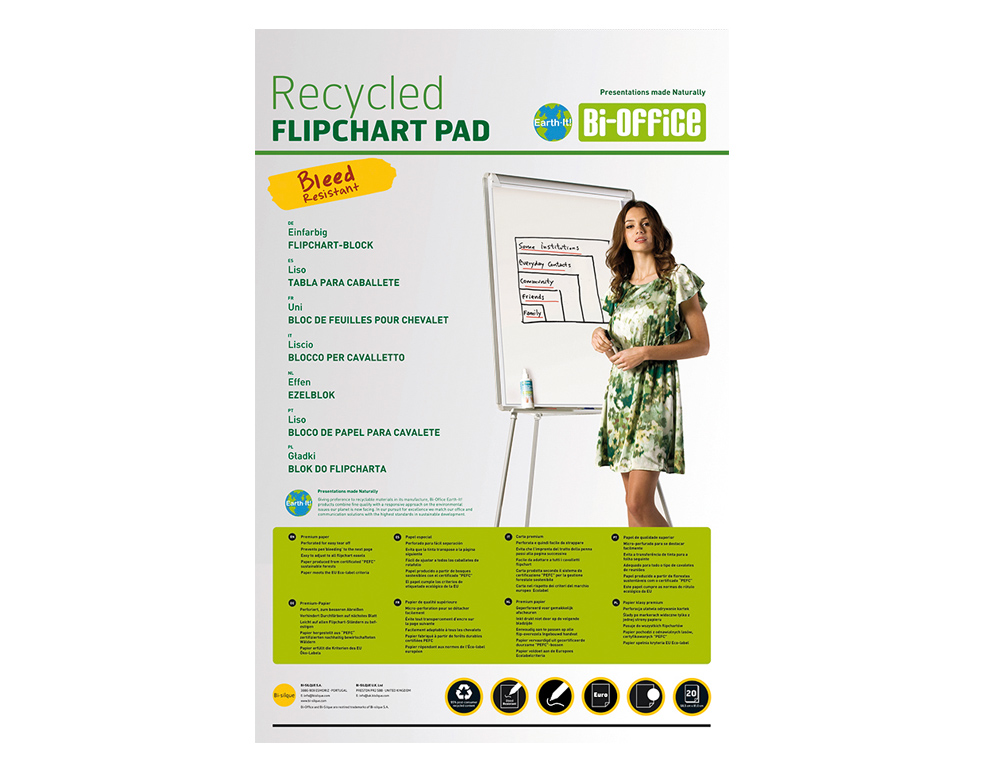 BLOCO CONGRESSO BI-OFFICE PAPEL RECICLADO 55 GR 650X980 MM