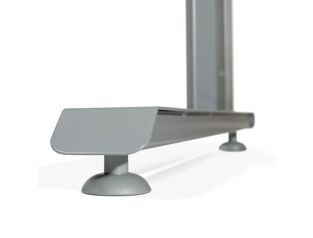 ALA PARA MESA ROCADA SERIE METAL 160X120 CM DIREITA ACABAMENTO AC02 CINZA