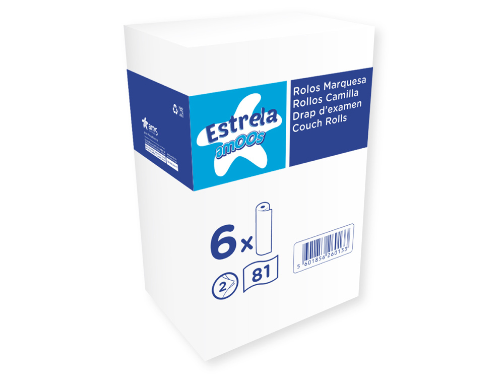 ROLO PAPEL PARA MACAS AMOOS 2 CAPAS 81 SERVICOS 590 MM X 60 M