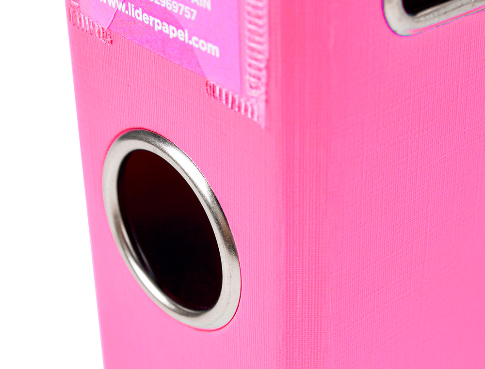 PASTA DE ARQUIVO DE ALAVANCA LIDERPAPEL DOCUMENTA PVC DIN A4 LOMBADA 52 MM ROSA