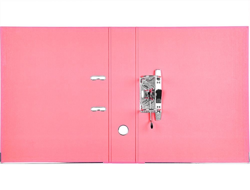 PASTA DE ARQUIVO DE ALAVANCA LIDERPAPEL DOCUMENTA PVC FOLIO LOMBADA 75 MM ROSA