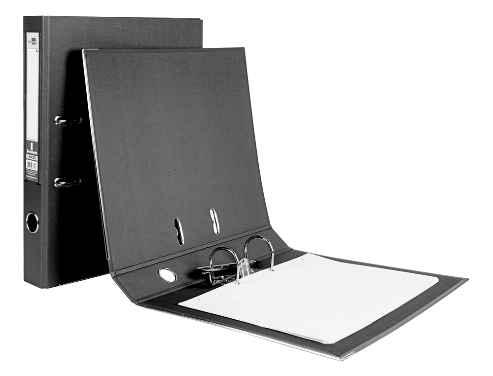 PASTA DE ARQUIVO DE ALAVANCA LIDERPAPEL DOCUMENTA PVC FOLIO LOMBADA 52 MM PRETO