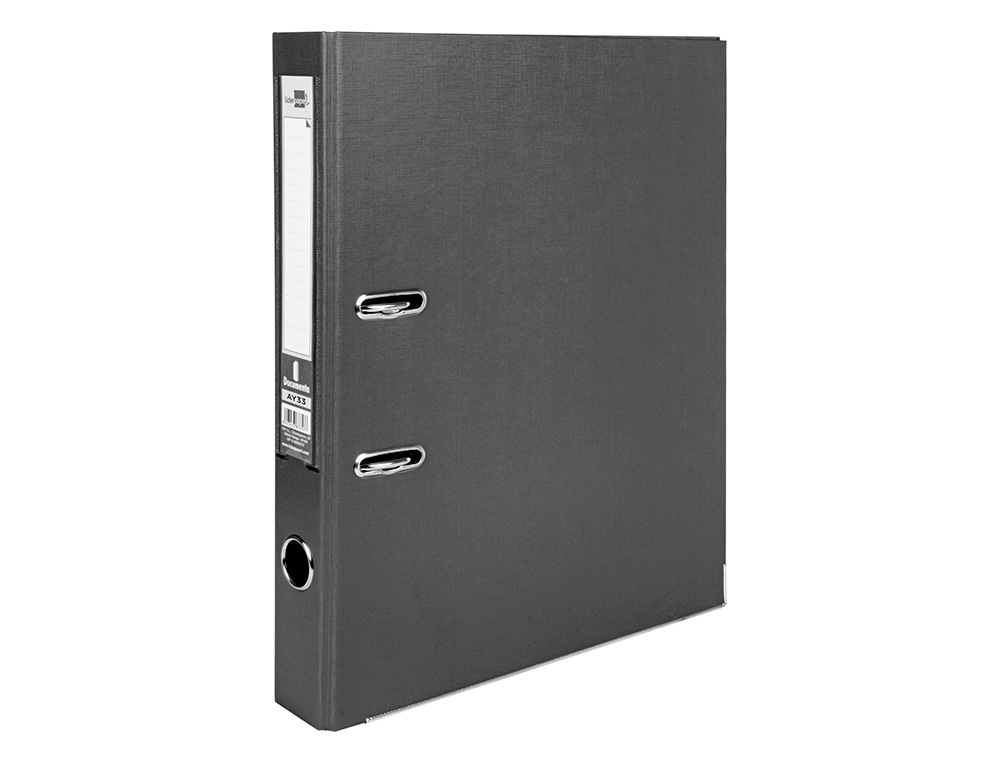 PASTA DE ARQUIVO DE ALAVANCA LIDERPAPEL DOCUMENTA PVC FOLIO LOMBADA 52 MM PRETO