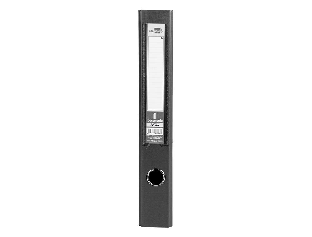 PASTA DE ARQUIVO DE ALAVANCA LIDERPAPEL DOCUMENTA PVC FOLIO LOMBADA 52 MM PRETO