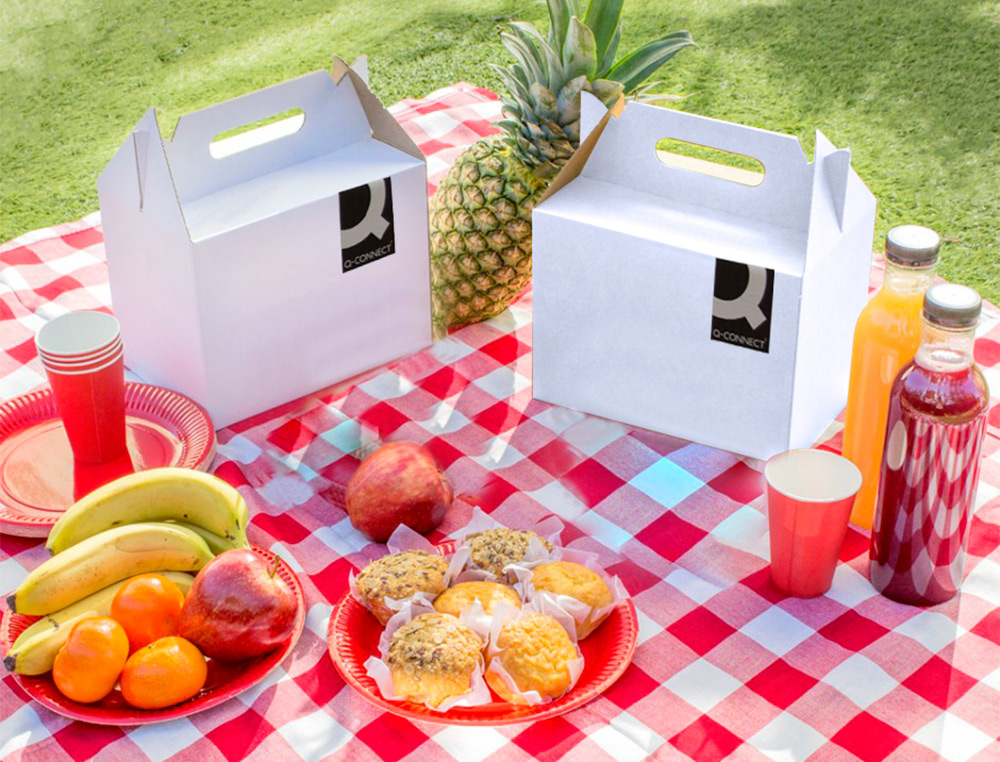 CAIXA TIPO MALA COM ASA Q-CONNECT CARTAO PARA ENVIO E TRANSPORTE COR BRANCO 354X120X258 MM