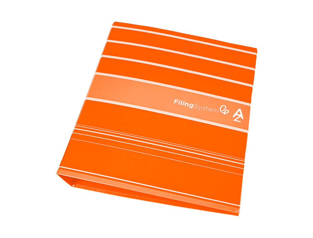 PASTA DE ARQUIVO DE ALAVANCA LIDERPAPEL FILING SYSTEM CARTAO FORRADO DIN A4 COM CAIXA LARANJA