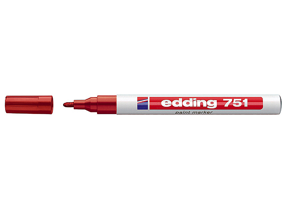 MARCADOR EDDING PONTA FIBRA 751 VERMELHO PONTA REDONDA 1-2 MM