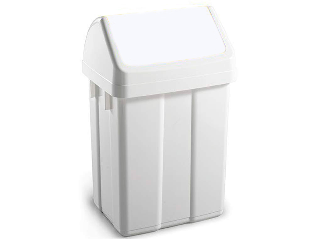 CONTENTOR TTS PLASTICO COM TAMPA MAX 12 LITROS BRANCA 400X230X200 MM