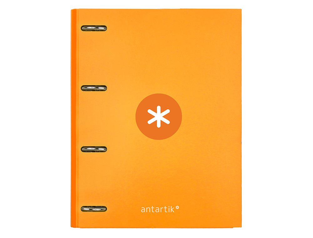 PASTA ANTARTIK COM RECARGA E ABA DIN A4 QUADRICULA 5MM FORRADA 4 ANEIS 40MM COR MOSTARDA