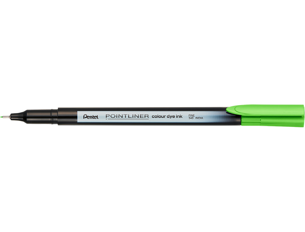 MARCADOR PENTEL DE FIBRA POINTLINER VERDE GARRAFA 0,4 MM