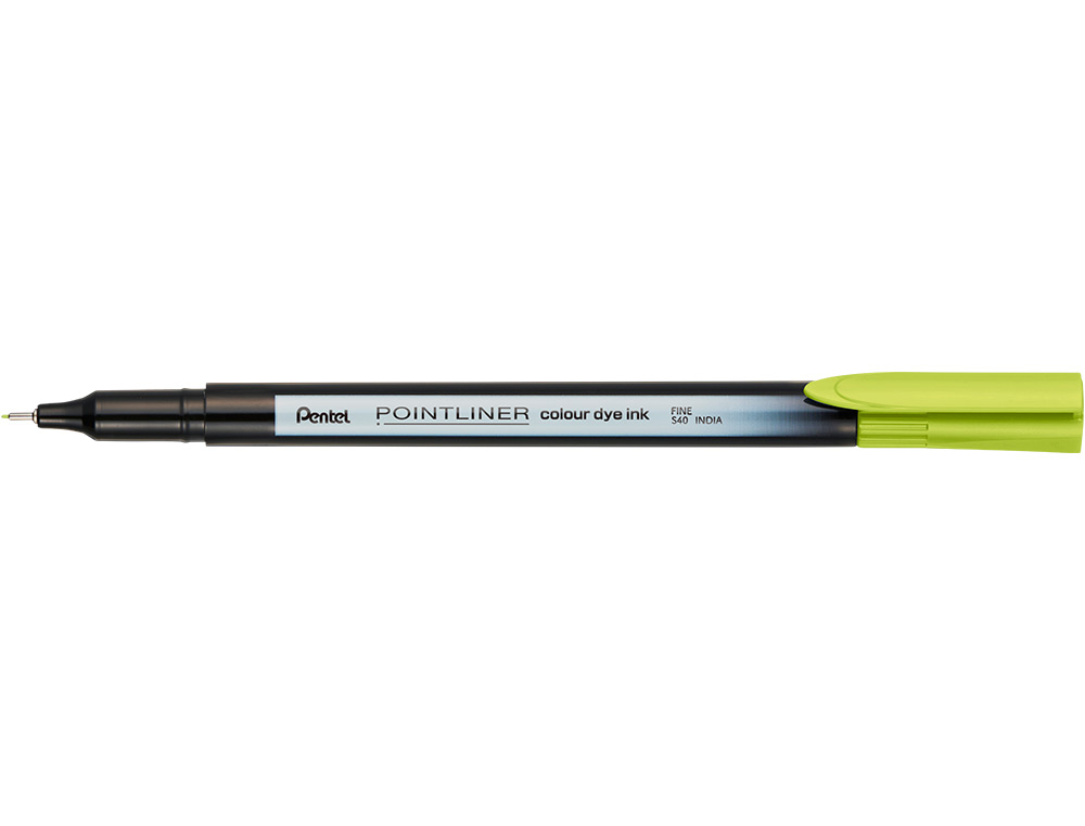 MARCADOR PENTEL DE FIBRA POINTLINER VERDE LIMA 0,4 MM