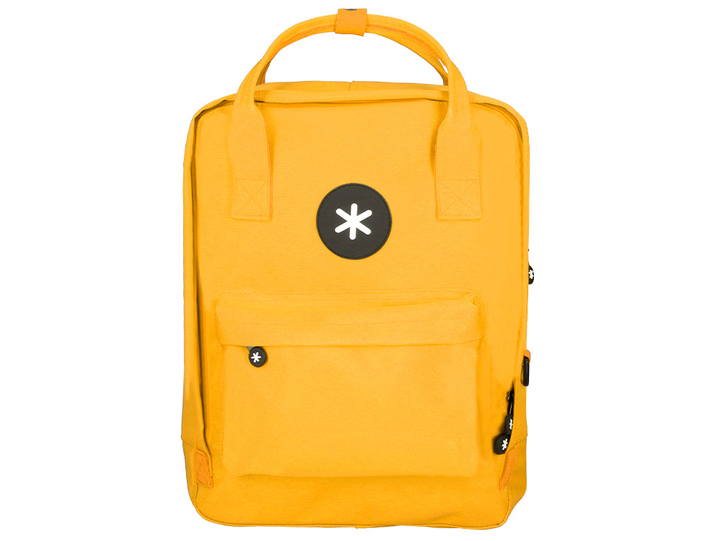 MOCHILA 2 ASAS E BOLSOS EXTERIORES MOSTARDA 300X115X390 MM
