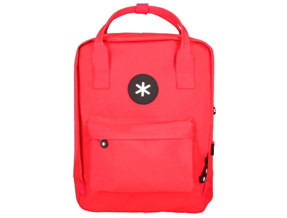 MOCHILA 2 ASAS E BOLSOS EXTERIORES VERMELHO 300X115X390 MM