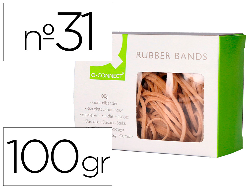 ELASTICOS Q-CONNECT 100 GR 60X3 MM NUMERO 31
