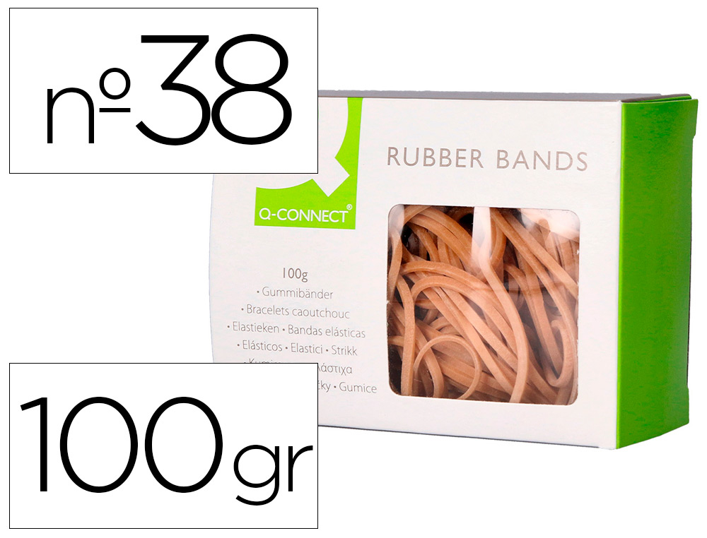 ELASTICOS Q-CONNECT 100 GR 150X3 MM NUMERO 38