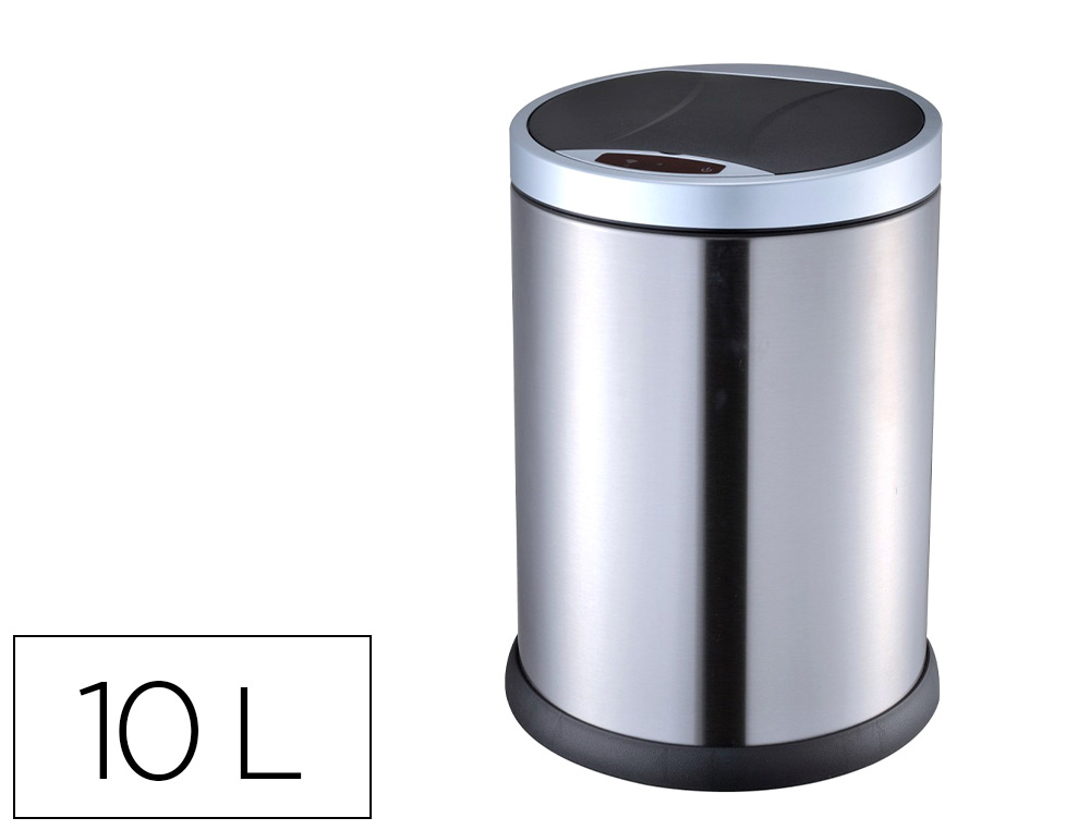 CESTO DE PAPEIS Q-CONNECT METALICO COM SENSOR AUTOMATICO CAPACIDADE 10 LITROS