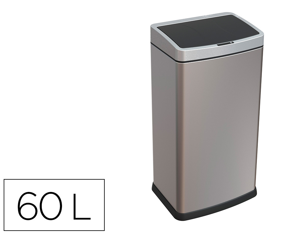 CESTO DE PAPEIS Q-CONNECT METALICO COM SENSOR AUTOMATICO CAPACIDADE 60 LITROS