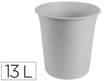 CESTO PLASTICO Q-CONNECT CINZA OPACO 13 LITROS