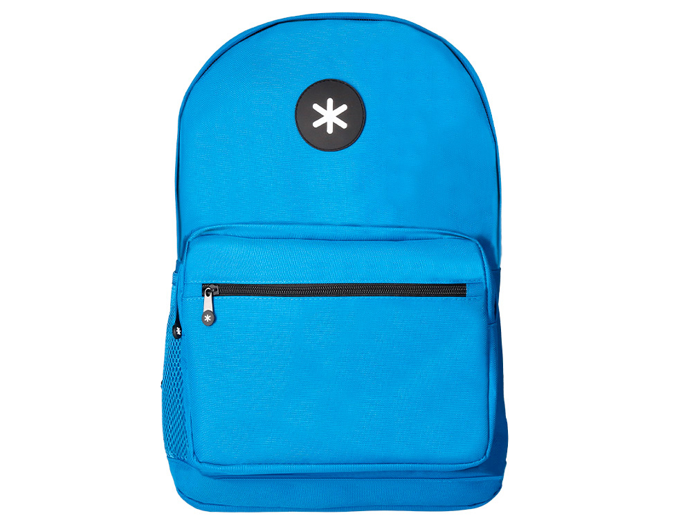 MOCHILA ANTARTIK COM ASA E BOLSO FRONTAL COM FECHO COR AZUL 320X140X430 MM