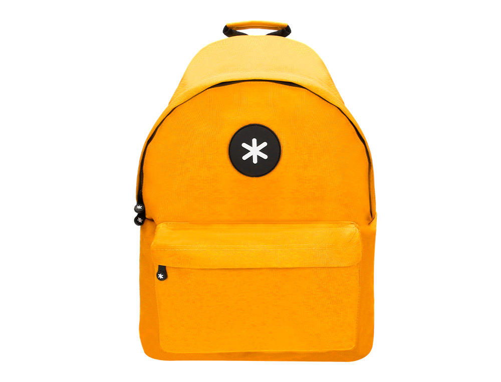MOCHILA ANTARTIK COM ASA E BOLSO COM FECHO COR MOSTARDA 310X160X410 MM