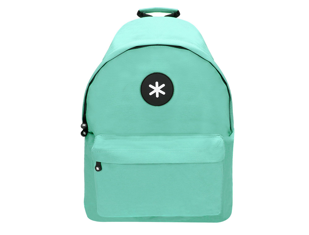 MOCHILA ANTARTIK COM ASA E BOLSO COM FECHO COR VERDE MENTA 310X160X410 MM