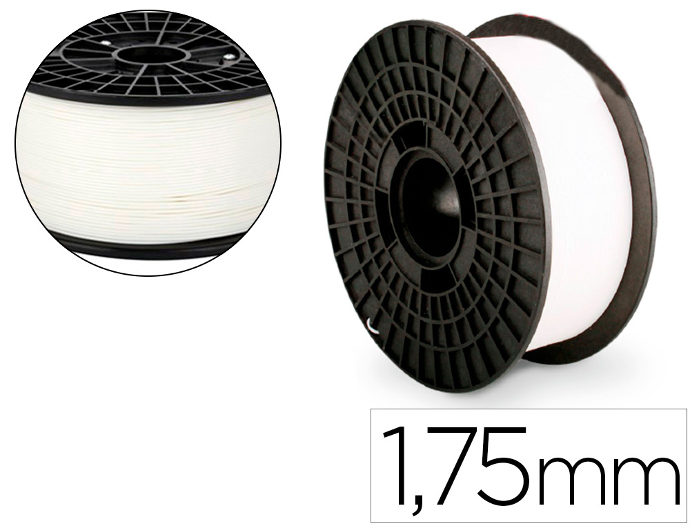FILAMENTO 3D COLIDO PA NYLON 1,75 MM 1 KG BRANCO