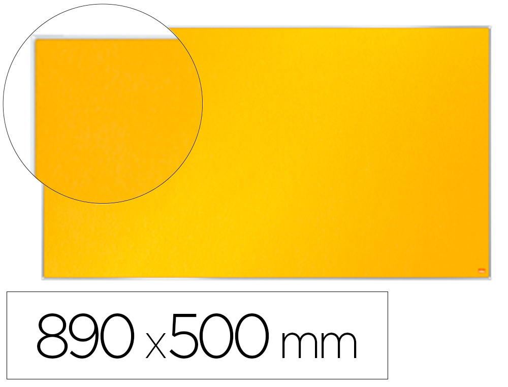 QUADRO DE AVISOS NOBO IMPRESSION PRO FELTRO AMARELO FORMATO PANORAMICO 40