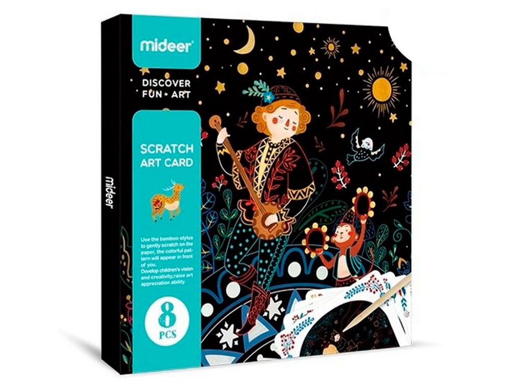JOGO DIDATICO MIDEER SCRATCH ART CARD BOY
