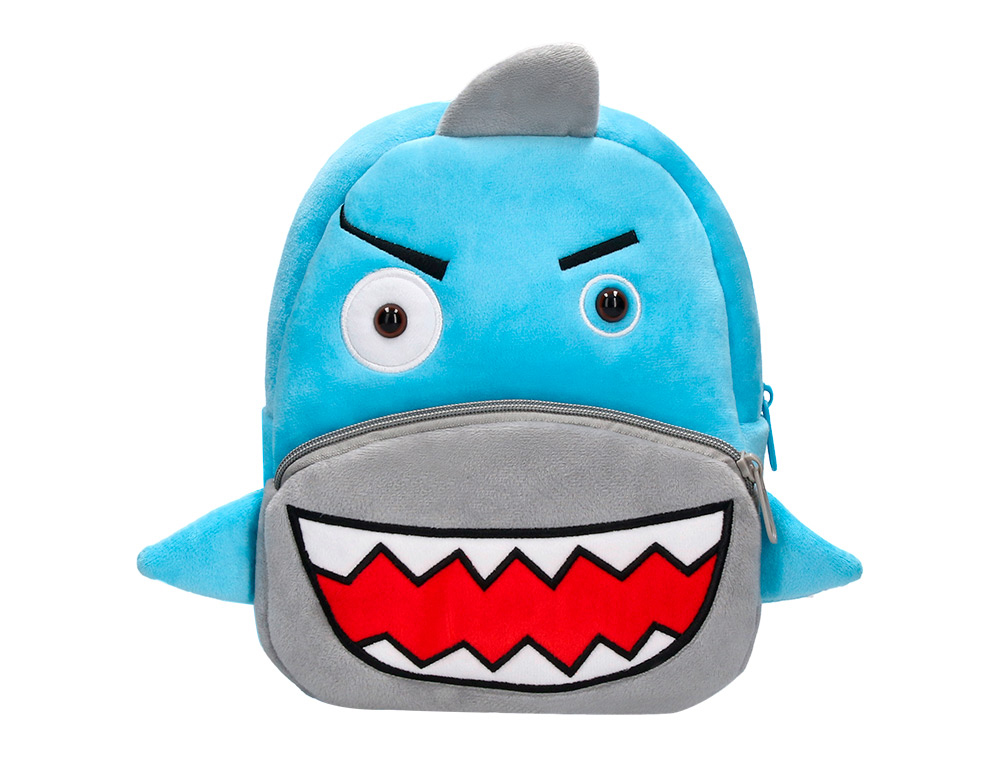 MOCHILA INFANTIL LIDERPAPEL TUBARAO PELUCHE 260X100X240 MM