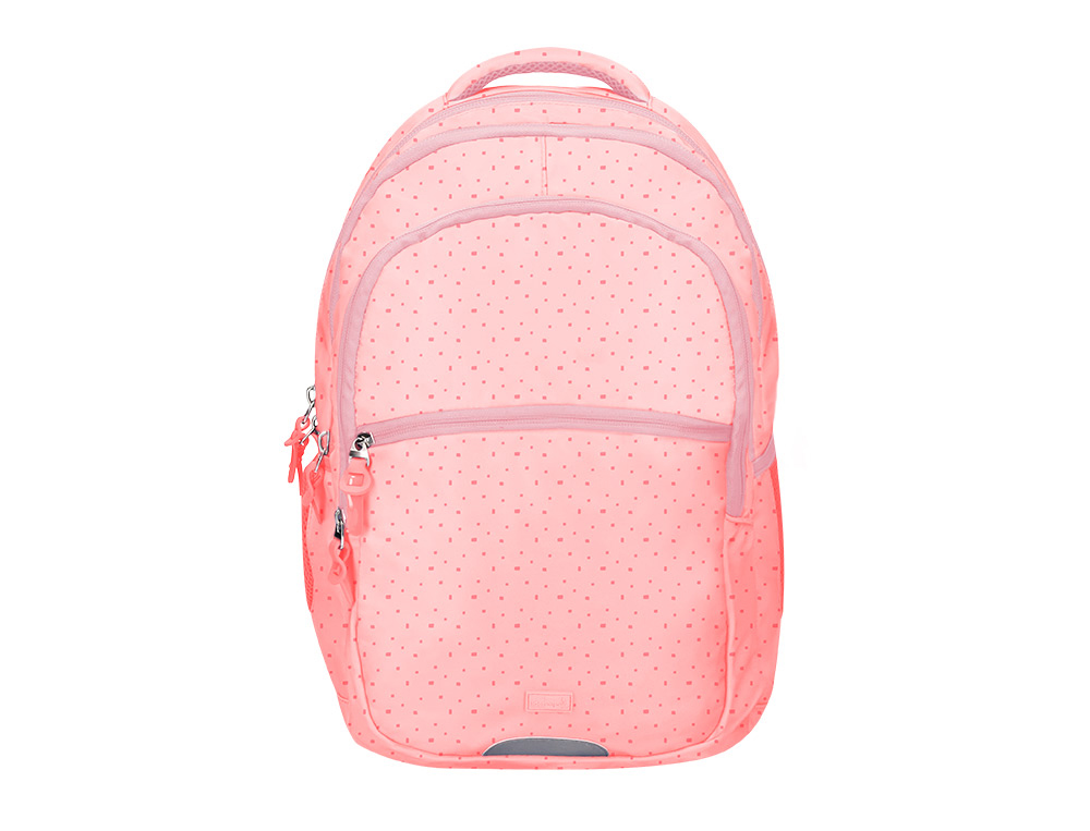 MOCHILA ESCOLAR LIDERPAPEL MULTIBOLSO DESENHO ROSA 450X145X300 MM