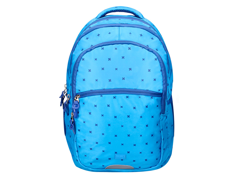 MOCHILA ESCOLAR LIDERPAPEL MULTIBOLSO DESENHO AZUL 450X145X300 MM