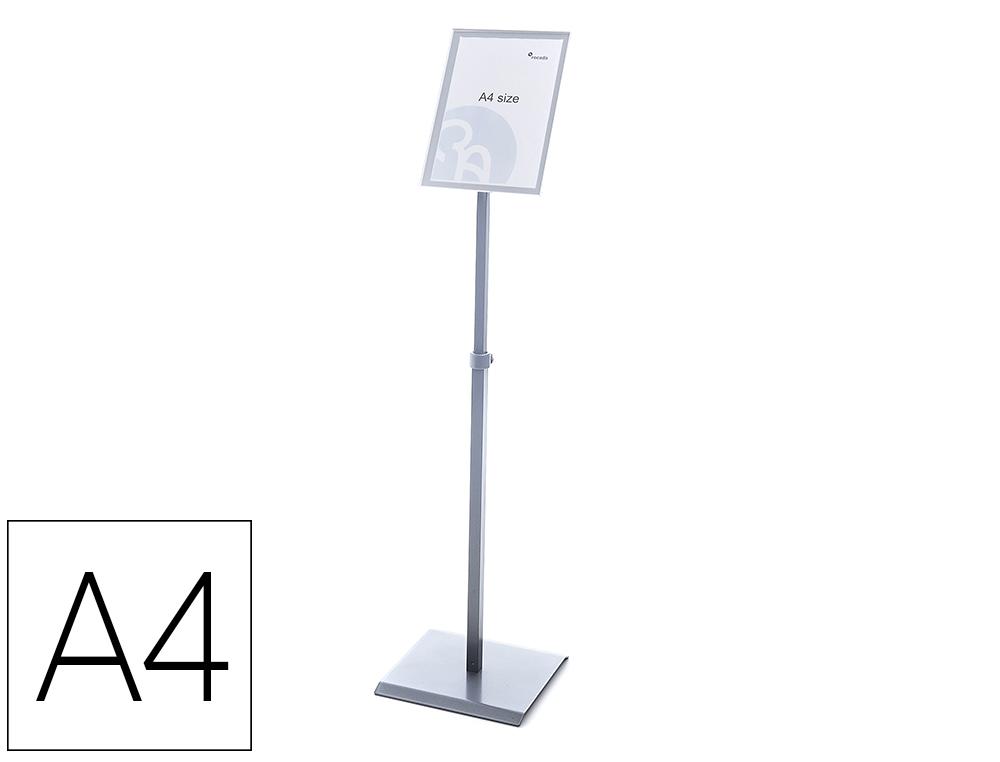 EXPOSITOR ROCADA DE CHAO MAGNETICO ROTATIVO 90 HORIZONTAL/VERTICAL ALTURA AJUSTAVEL DIN A4