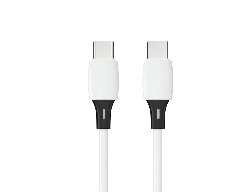 CABO USB-C A USB-C Q-CONNECT PVC COMPRIMENTO 1M BRANCO