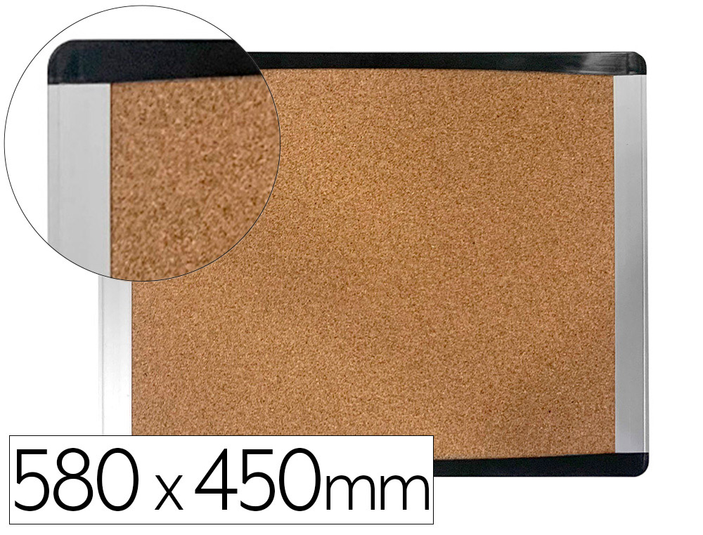 PIZARRA CORCHO BI-OFFICE INKA RECICLADO MARCO DE ALUMINIO 580X450 CM