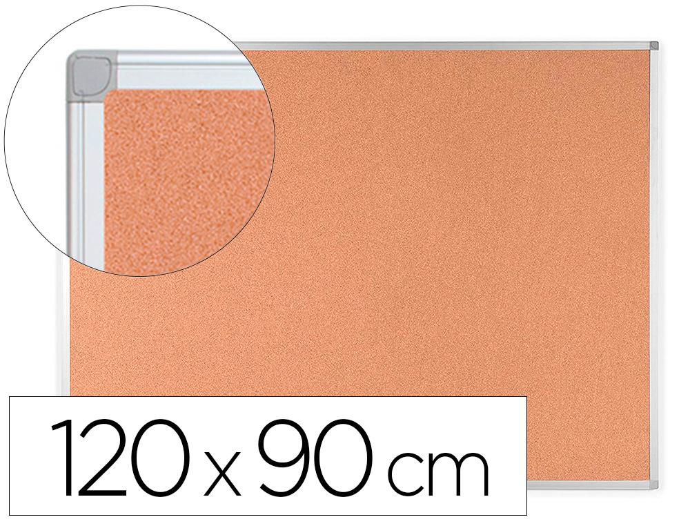 QUADRO DE CORTICA Q-CONNECT COM CAIXILHO EM ALUMINIO 120 X 90 CM