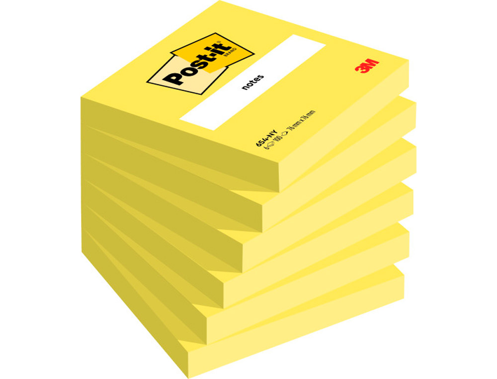 BLOCO DE NOTAS ADESIVAS POST-IT AMARELO 76 X 76 MM