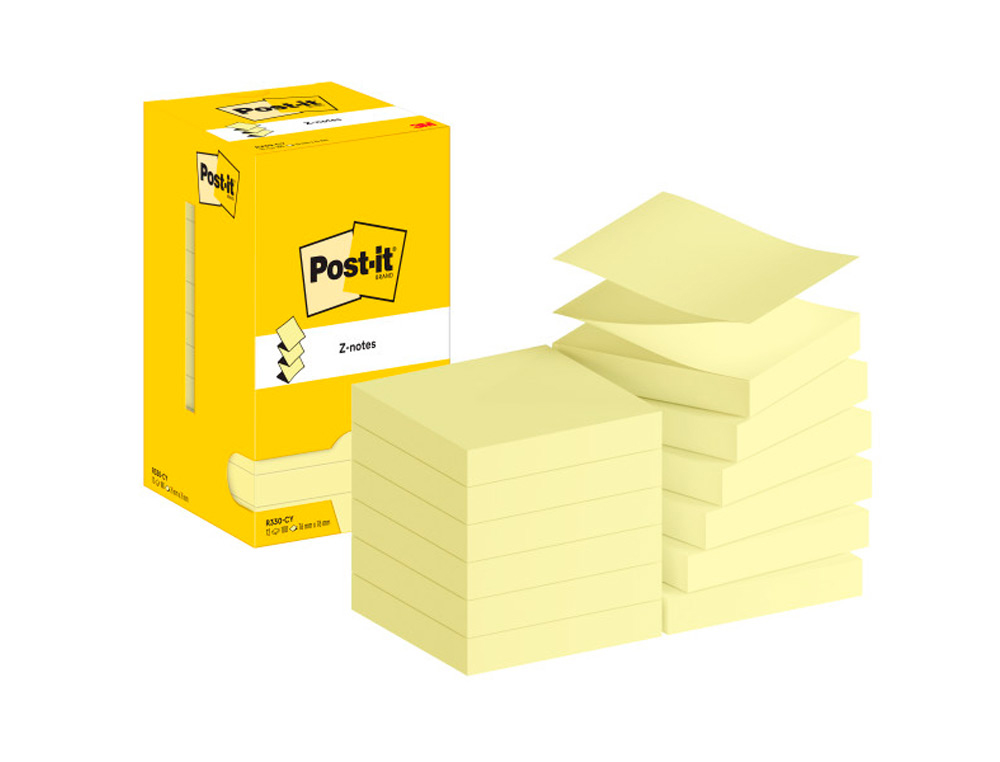 BLOCO DE NOTAS ADESIVAS POST-IT AMARELO. 76 X 76 MM