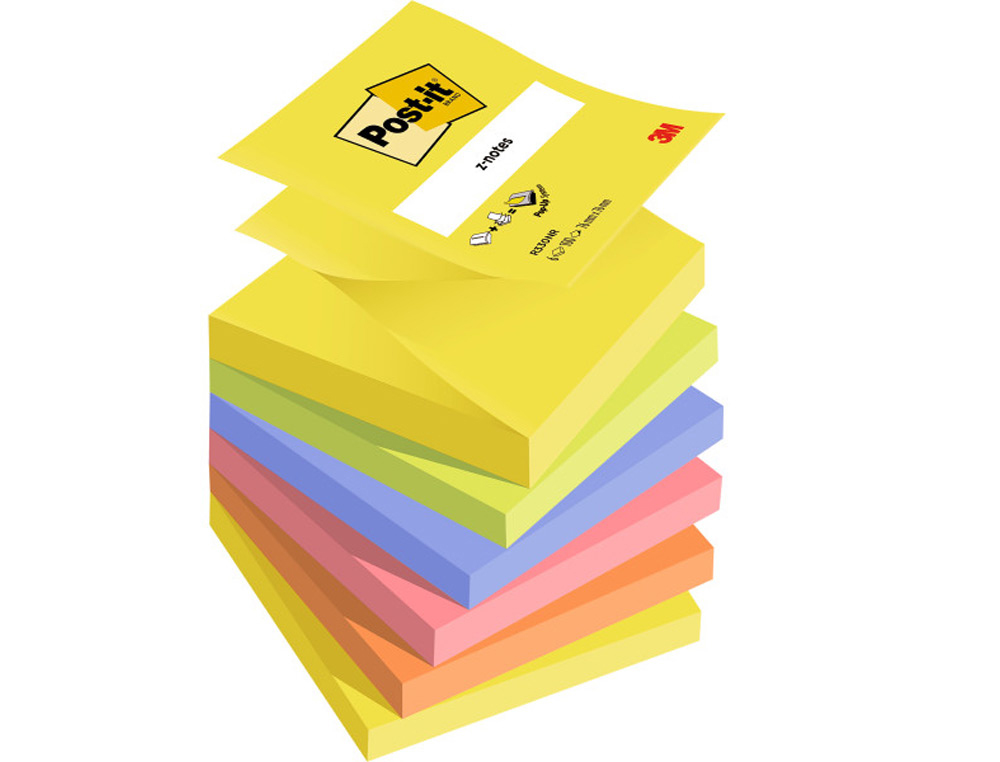BLOCO DE NOTAS ADESIVAS POST-IT SORTIDO. 76 X 76 MM