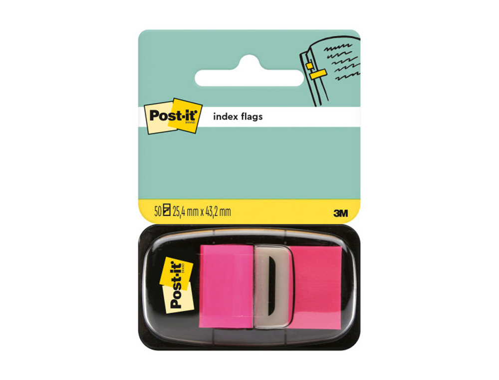 POST-IT NDEX, COM 50, ROSA BRILHANTE