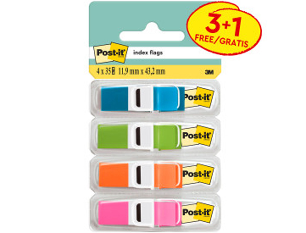 BANDAS SEPARADORAS POST-IT INDEX 3+1 GRATIS