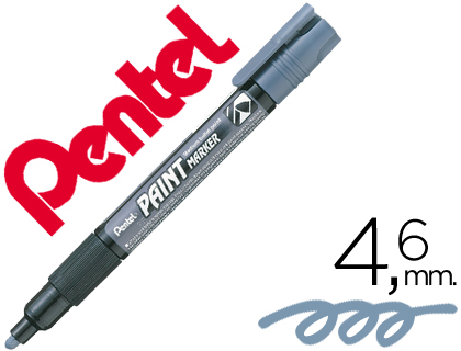 MARCADOR PENTEL MMP20 PAINT VIDRO E PLASTICO CINZA